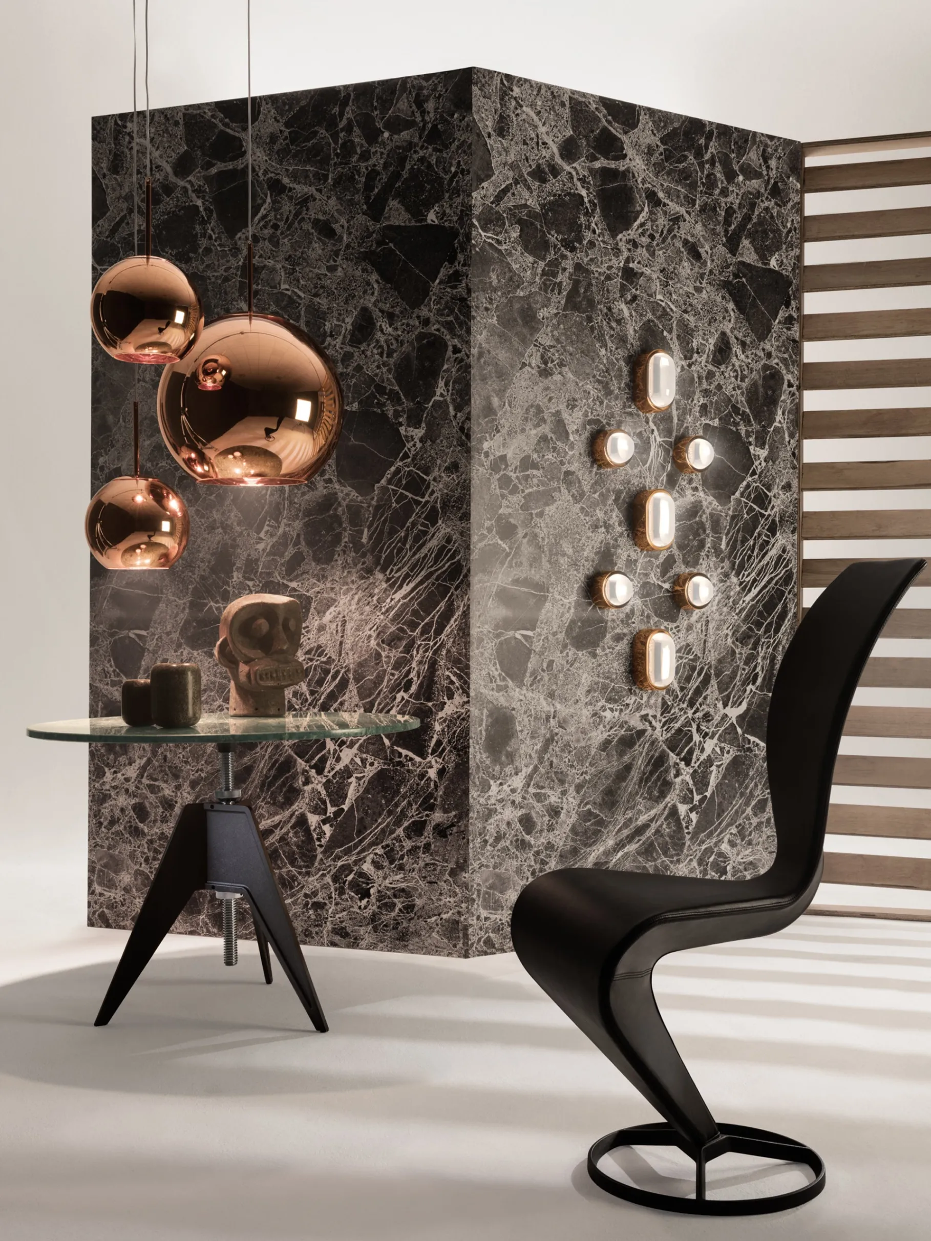 Copper 25cm Round Pendant