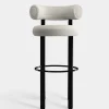 Fat Black Steel 75cm Bar Stool