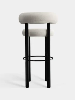 Fat Black Steel 75cm Bar Stool