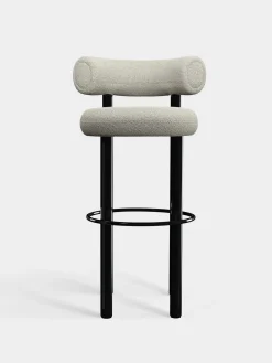 Fat Black Steel 75cm Bar Stool