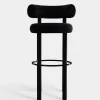 Fat Black Steel 75cm Bar Stool
