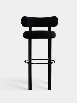 Fat Black Steel 75cm Bar Stool