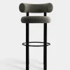 Fat Black Steel 75cm Bar Stool
