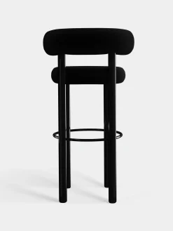 Fat Black Steel 75cm Bar Stool
