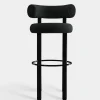Fat Black Steel 75cm Bar Stool