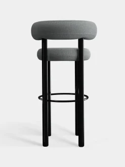 Fat Black Steel 75cm Bar Stool