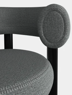 Fat Black Steel 75cm Bar Stool