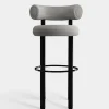 Fat Black Steel 75cm Bar Stool