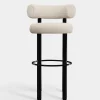 Fat Black Steel 75cm Bar Stool