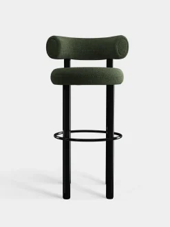 Fat Black Steel 75cm Bar Stool