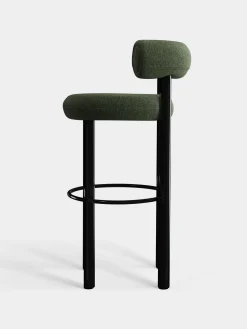 Fat Black Steel 75cm Bar Stool