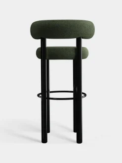 Fat Black Steel 75cm Bar Stool