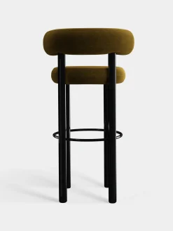 Fat Black Steel 75cm Bar Stool