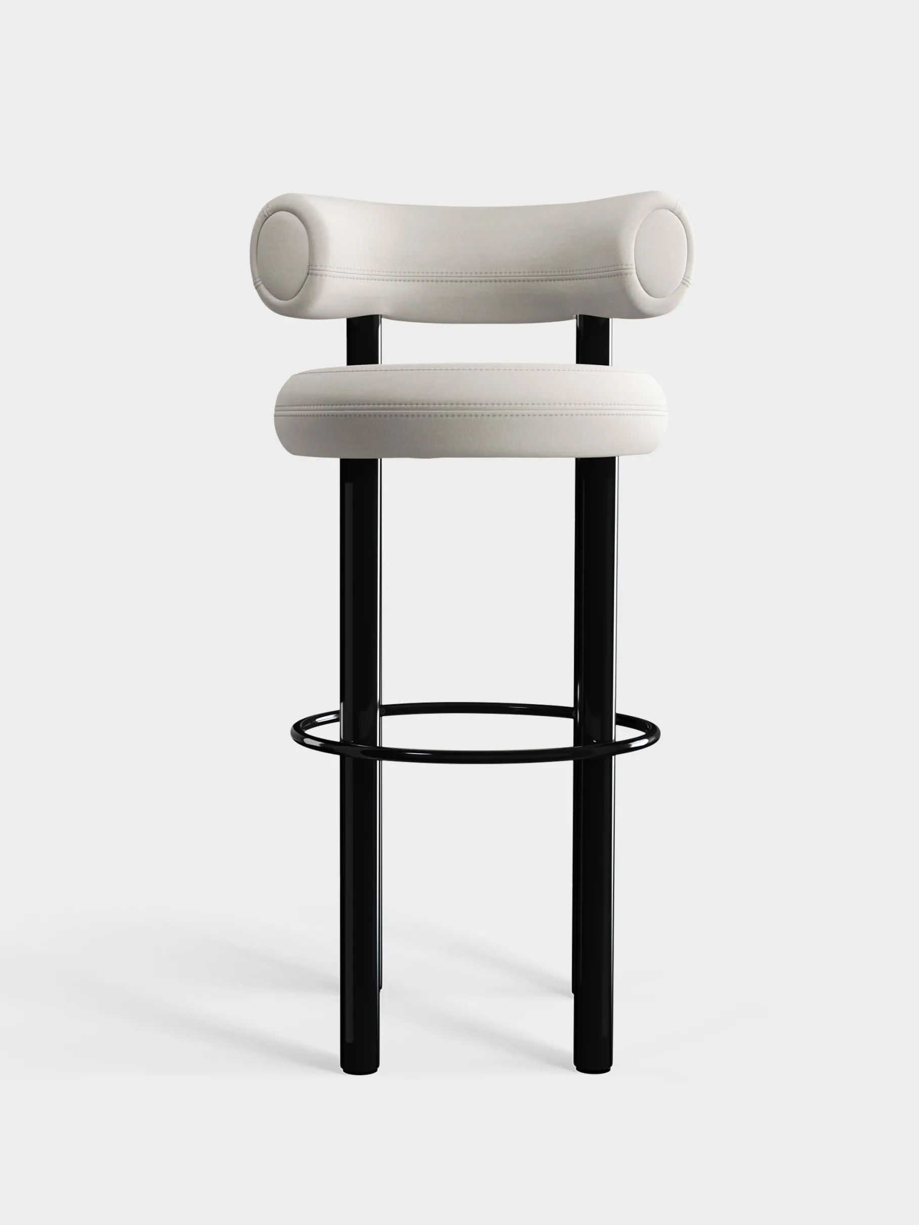 Fat Black Steel 75cm Bar Stool