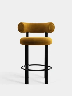 Fat Black Steel 65cm Counter Stool