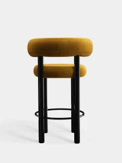 Fat Black Steel 65cm Counter Stool