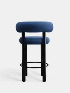 Fat Black Steel 65cm Counter Stool