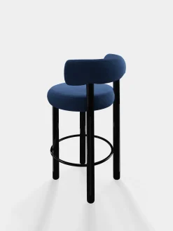 Fat Black Steel 65cm Counter Stool