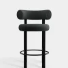 Fat Black Steel 65cm Counter Stool