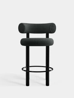 Fat Black Steel 65cm Counter Stool