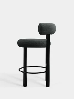 Fat Black Steel 65cm Counter Stool