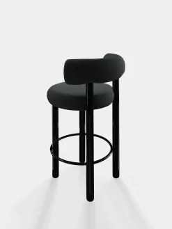 Fat Black Steel 65cm Counter Stool
