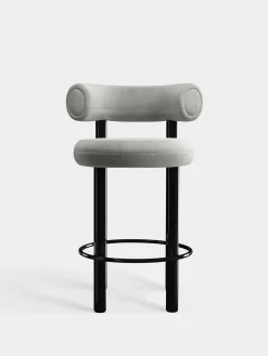 Fat Black Steel 65cm Counter Stool