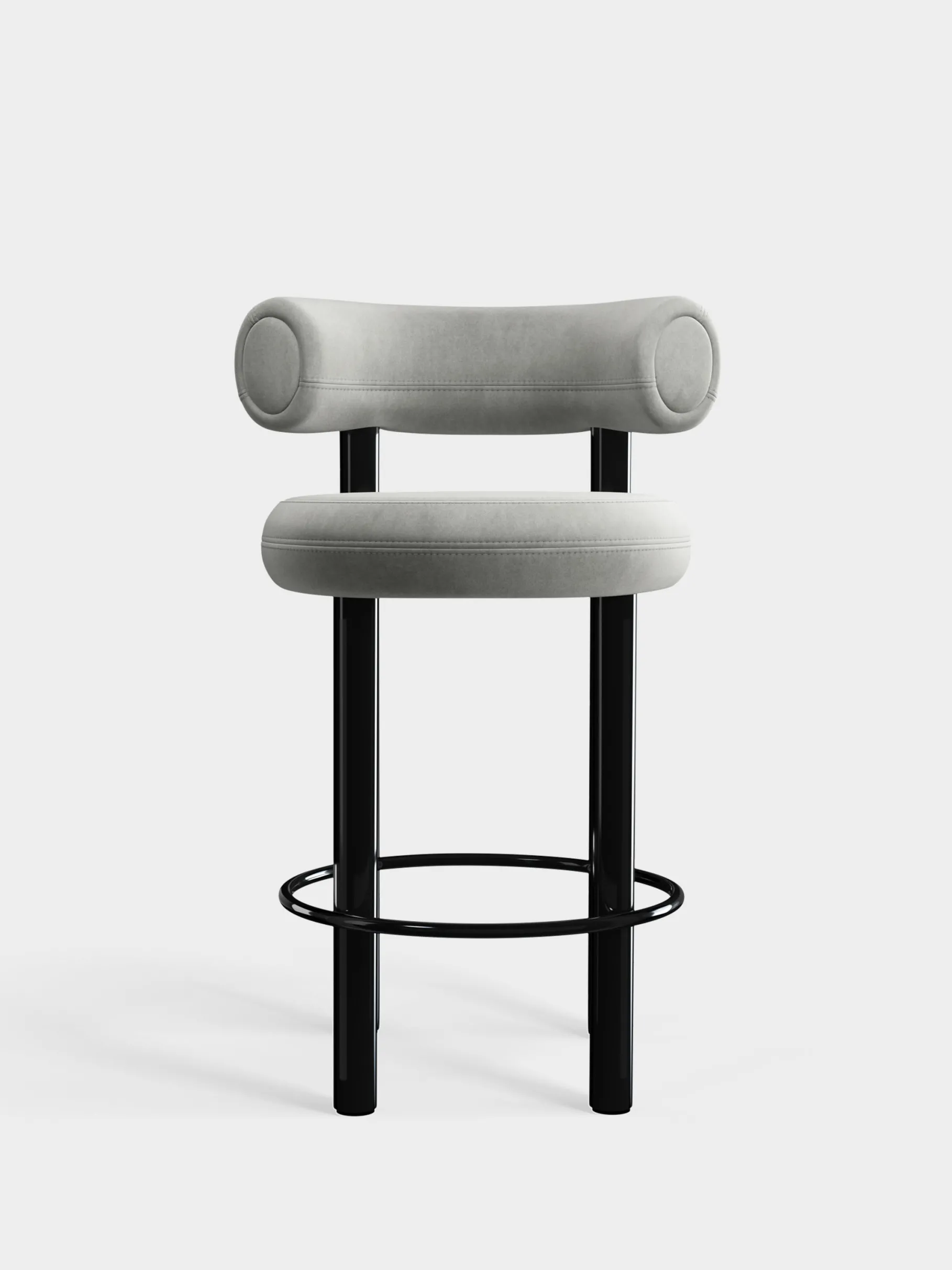 Fat Black Steel 65cm Counter Stool