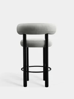 Fat Black Steel 65cm Counter Stool