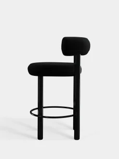 Fat Black Steel 65cm Counter Stool