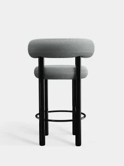 Fat Black Steel 65cm Counter Stool