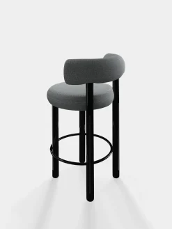 Fat Black Steel 65cm Counter Stool