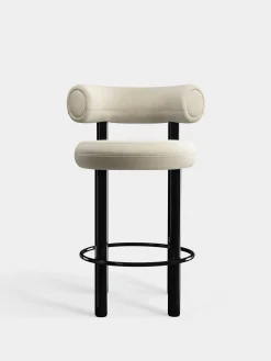 Fat Black Steel 65cm Counter Stool