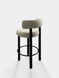Fat Black Steel 65cm Counter Stool