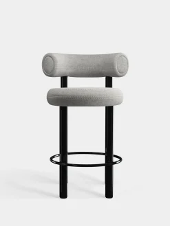 Fat Black Steel 65cm Counter Stool