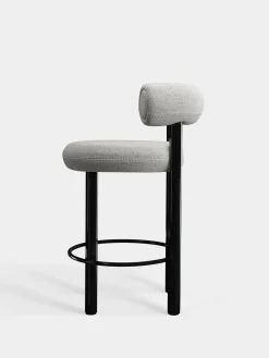 Fat Black Steel 65cm Counter Stool