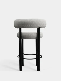 Fat Black Steel 65cm Counter Stool