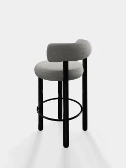Fat Black Steel 65cm Counter Stool