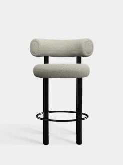 Fat Black Steel 65cm Counter Stool