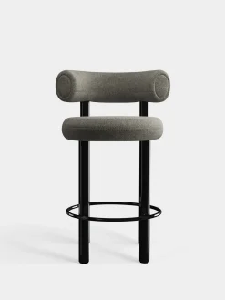Fat Black Steel 65cm Counter Stool