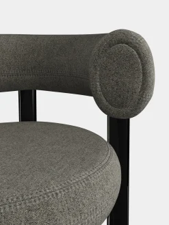 Fat Black Steel 65cm Counter Stool