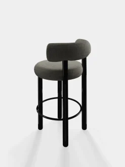 Fat Black Steel 65cm Counter Stool