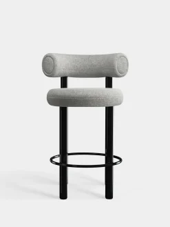Fat Black Steel 65cm Counter Stool