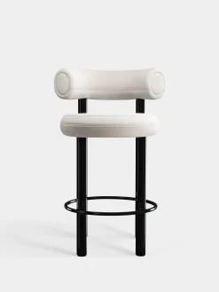 Fat Black Steel 65cm Counter Stool