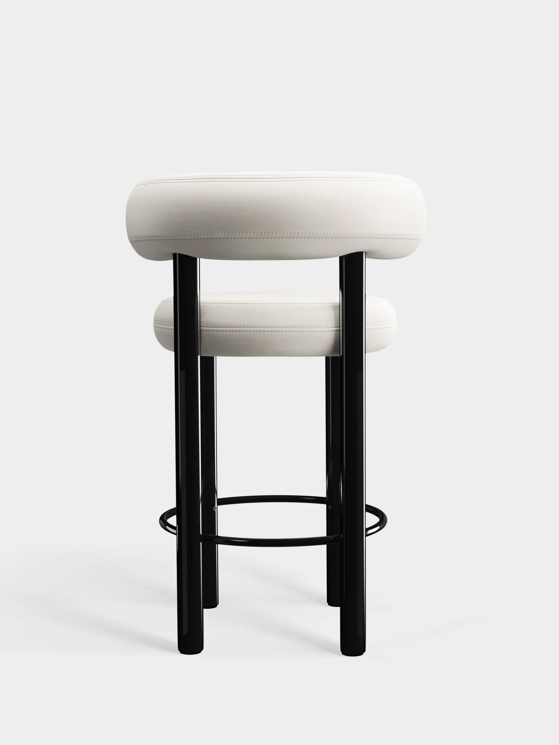 Fat Black Steel 65cm Counter Stool