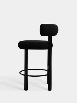Fat Black Steel 65cm Counter Stool