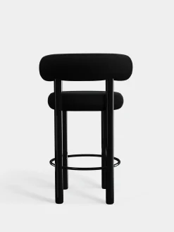Fat Black Steel 65cm Counter Stool