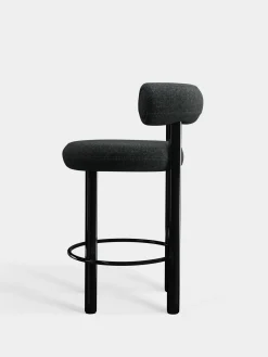 Fat Black Steel 65cm Counter Stool