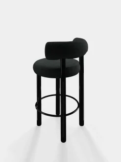 Fat Black Steel 65cm Counter Stool