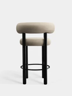 Fat Black Steel 65cm Counter Stool